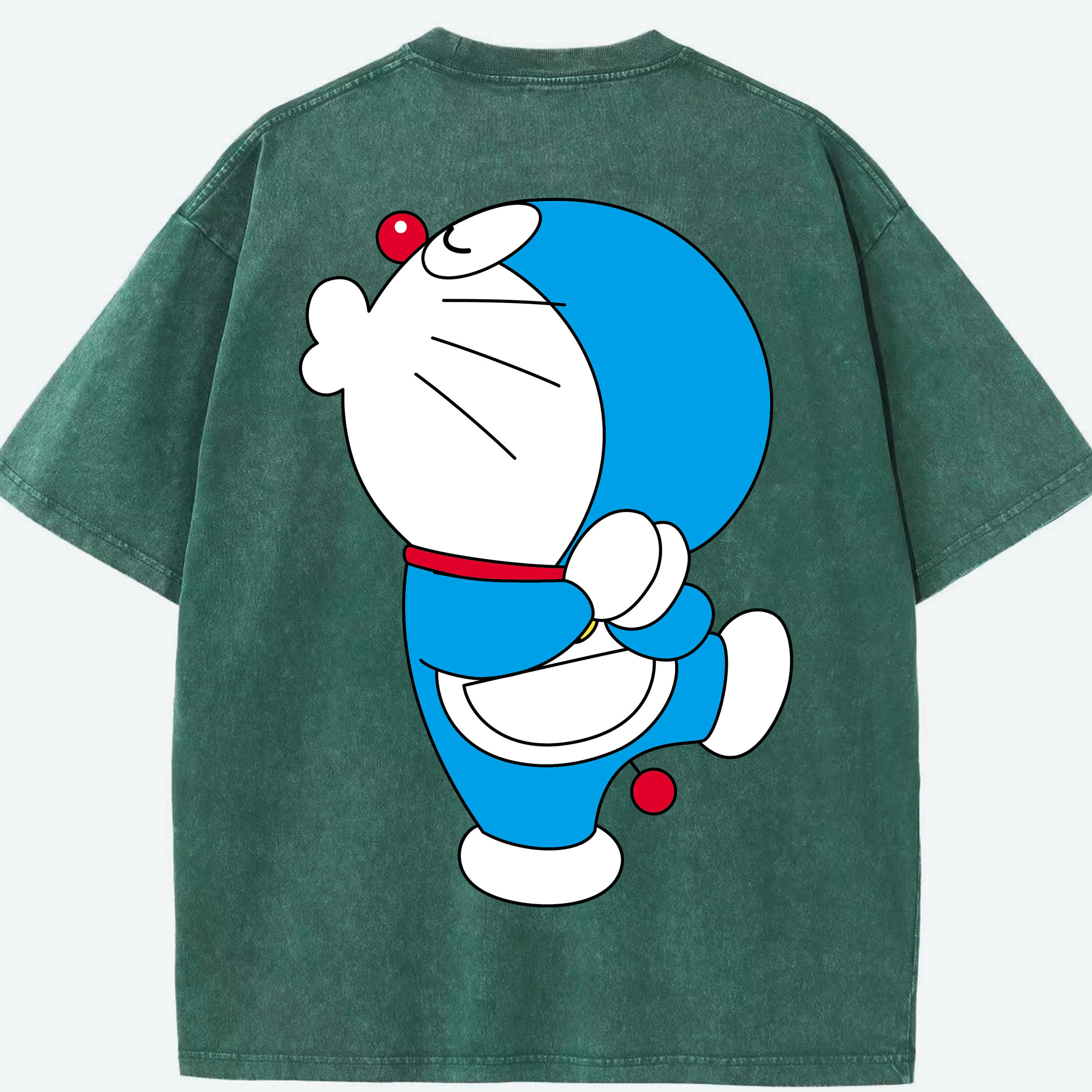 （画像用） ドラえもん Doraemon 綿100% ヴィンテージ風 半袖Tシャツ（背面プリント）